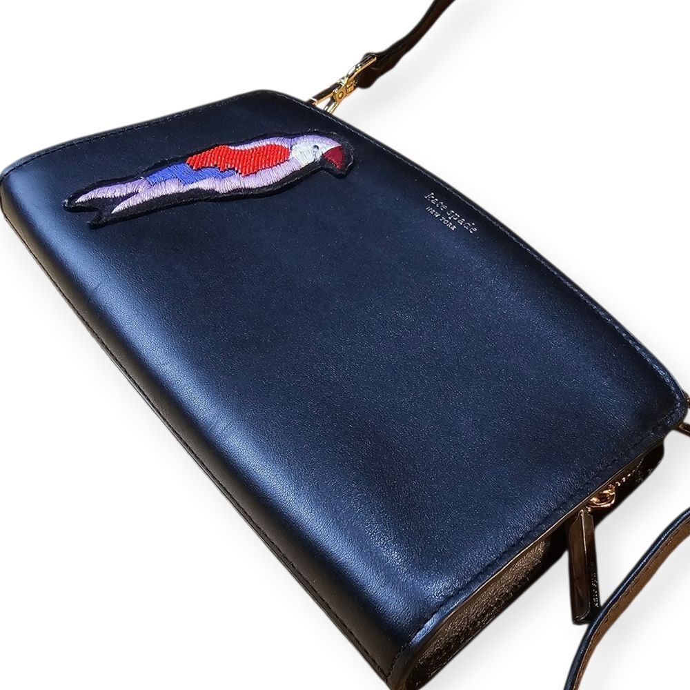 🖤 Kate Spade Flock Party Crossbody – Black Italian Leather ✨ - Picture 8 of 8